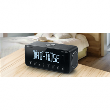Muse | DAB+/FM Clock Radio with Bluetooth | M-196 DBT | Alarm function | NFC features | AUX in | Black