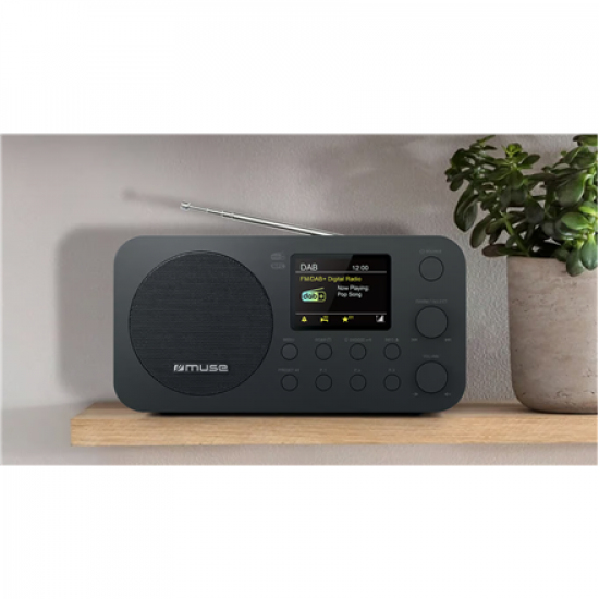 Muse | Table Radio DAB+/FM with Bluetooth | M-128 DBT | Alarm function | NFC features | AUX in | Black