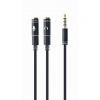 Cablexpert 3.5 mm Audio + Microphone Adapter Cable, 0.2 m, Metal connectors | Cablexpert