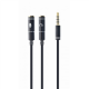 Cablexpert 3.5 mm Audio + Microphone Adapter Cable, 0.2 m, Metal connectors | Cablexpert