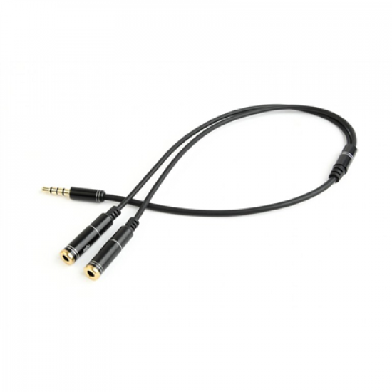 Cablexpert 3.5 mm Audio + Microphone Adapter Cable, 0.2 m, Metal connectors | Cablexpert