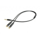 Cablexpert 3.5 mm Audio + Microphone Adapter Cable, 0.2 m, Metal connectors | Cablexpert