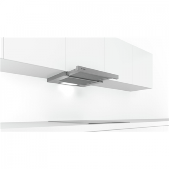 Bosch | Hood | DFT63AC50 Series 4 | Telescopic | Energy efficiency class D | Width 60 cm | 368 m³/h | Mechanical | LED | Silver