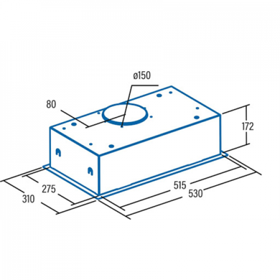 CATA | Hood | G 50 LUX X | Canopy | Energy efficiency class C | Width 53 cm | 400 m³/h | Mechanical control | LED | Inox