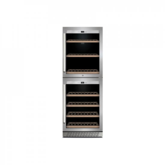 Caso | Wine cooler | WineChef Pro 126-2D | Energy efficiency class G | Showcase | Free standing | Bottles capacity Up to 126 bottles | Cooling type  Compressor technology | Stainless steel