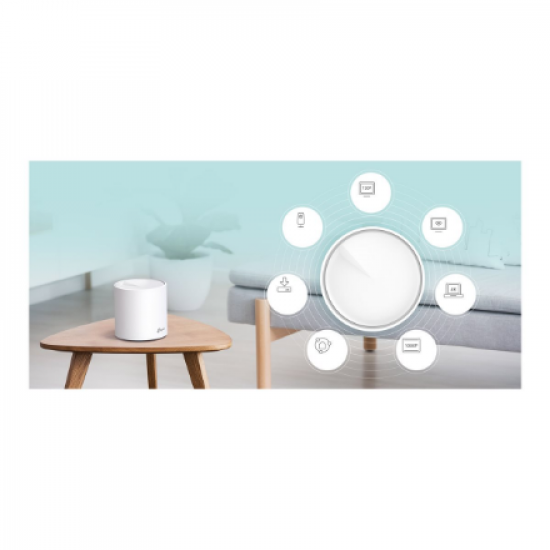 AX3000 Whole Home Mesh Wi-Fi 6 System | Deco X60(3-pack) | 802.11ax | 575+2400 Mbit/s | Ethernet LAN (RJ-45) ports 2 | Mesh Support Yes | MU-MiMO Yes | Antenna type Internal
