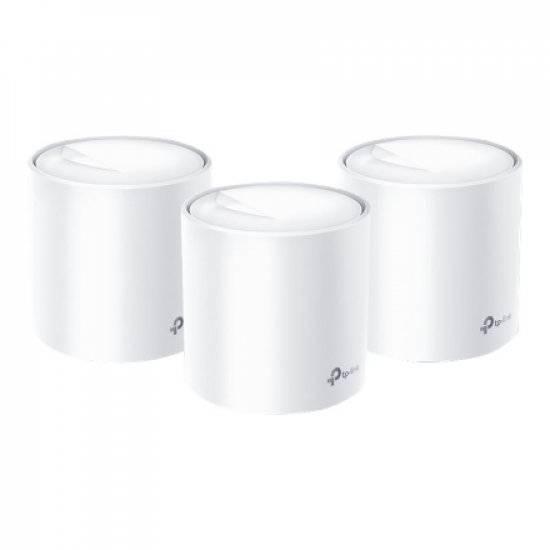 AX3000 Whole Home Mesh Wi-Fi 6 System | Deco X60(3-pack) | 802.11ax | 575+2400 Mbit/s | Ethernet LAN (RJ-45) ports 2 | Mesh Support Yes | MU-MiMO Yes | Antenna type Internal