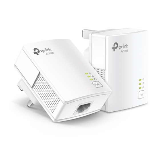 TP-LINK | Gigabit Powerline Starter Kit | TL-PA7017 KIT | 10/100/1000 Mbit/s | Ethernet LAN (RJ-45) ports 1 | No Wi-Fi | Data transfer rate (max) 1000 Mbit/s | Extra socket