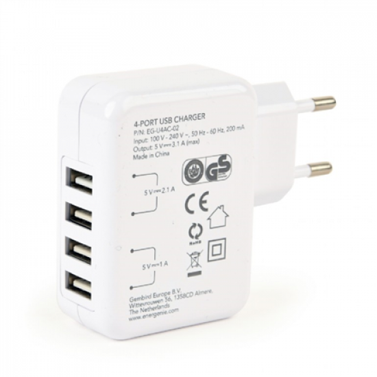 EnerGenie | Universal USB charger | EG-U4AC-02