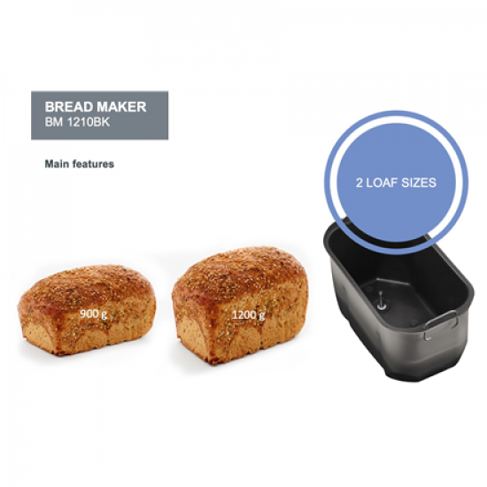 Gorenje | Bread maker | BM1210BK | Power 800 W | Number of programs 12 | Display LCD | Black