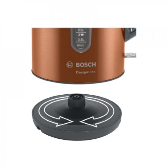 Bosch | Kettle | TWK4P439 | Electric | 2400 W | 1.7 L | Stainless steel | 360° rotational base | Copper