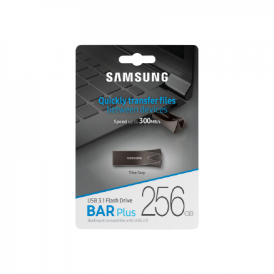 Samsung | BAR Plus | MUF-256BE4/APC | 256 GB | USB 3.1 | Grey
