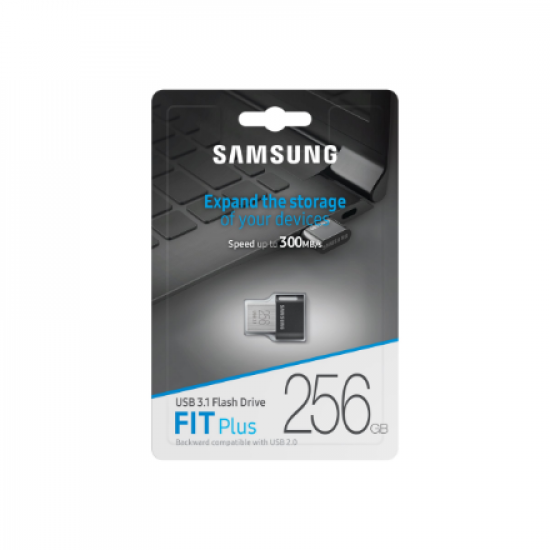 Samsung | FIT Plus | MUF-256AB/APC | 256 GB | USB 3.1 | Black/Silver