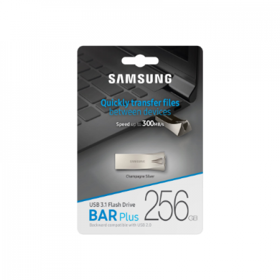 Samsung | BAR Plus | MUF-256BE3/APC | 256 GB | USB 3.1 | Silver