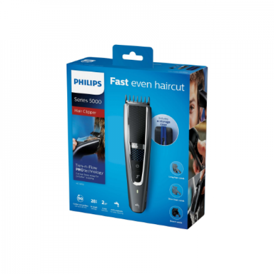 Philips | Hair Clipper | HC5650/15 | Corded/Cordless | Number of length steps 28 | Step precise 1 mm | Silver/Black