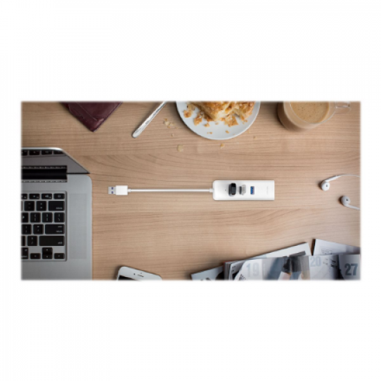 TP-LINK | USB 3.0 3-Port Hub & Gigabit Ethernet Adapter 2 in 1 USB Adapter | UE330