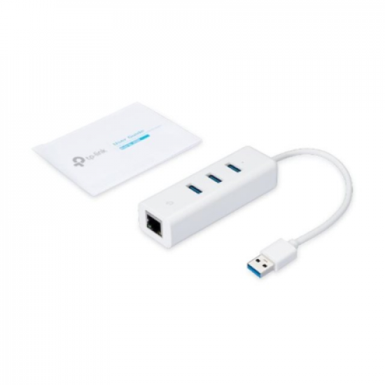 TP-LINK | USB 3.0 3-Port Hub & Gigabit Ethernet Adapter 2 in 1 USB Adapter | UE330