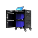 PORT CONNECT | Charging Cabinet 20 tablets + 1 Notebook | 1 sliding rack for 17’’ notebook; Protection against overvoltage;  3 points lock; Charge progress indicator; Silent cooling ventilator; Integrated UV lamp destroys viruses and bacteria; Omnidirecti