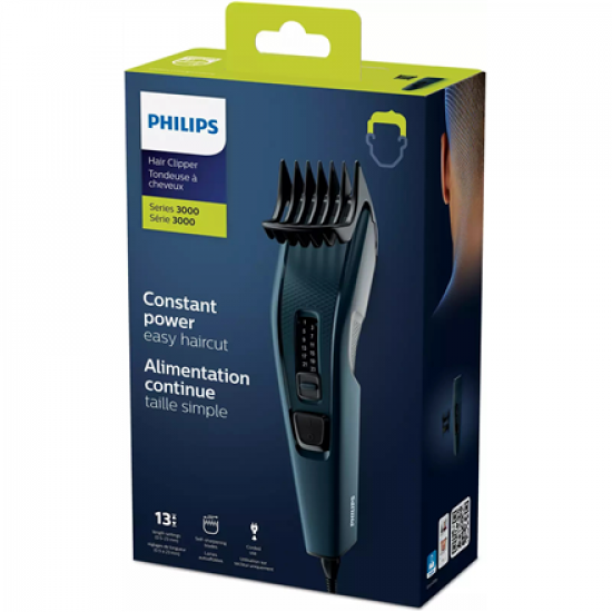 Philips | Hair clipper | HC3505/15 | Corded | Number of length steps 13 | Step precise 2 mm | Black/Blue