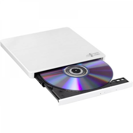H.L Data Storage | Ultra Slim Portable DVD-Writer | GP60NW60 | Interface USB 2.0 | DVD±R/RW | CD read speed 24 x | CD write speed 24 x | White | Desktop/Notebook
