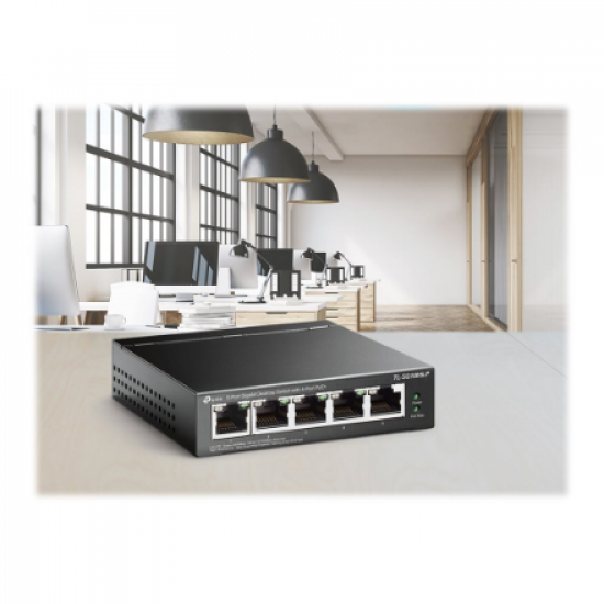 TP-LINK | Switch | TL-SG1005LP | Unmanaged | Desktop | PoE+ ports quantity 4 | Power supply type External