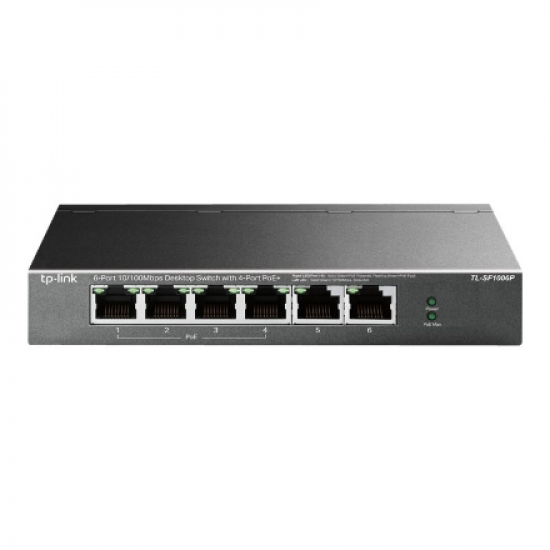 TP-LINK | Switch | TL-SF1006P | Unmanaged | Desktop | 10/100 Mbps (RJ-45) ports quantity 6 | PoE+ ports quantity 4 | Power supply type External