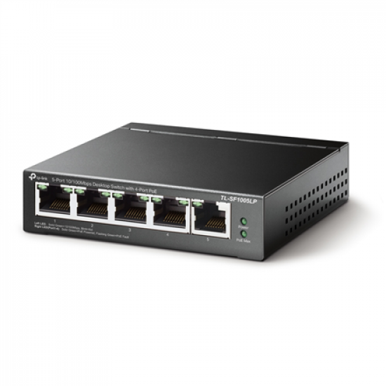 TP-LINK | Switch | TL-SF1005LP | Unmanaged | Desktop | 10/100 Mbps (RJ-45) ports quantity 5 | Power over Ethernet (PoE) ports quantity 4 | Power supply type External