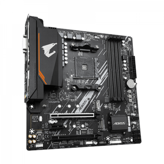 Gigabyte | B550M AORUS ELITE 1.0 | Processor family AMD | Processor socket AM4 | DDR4 DIMM | Memory slots 4 | Number of SATA connectors 4 x SATA 6Gb/s connectors | Chipset AMD B | Micro ATX
