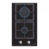 CATA | Hob | SCI 3002 BK | Gas on glass | Number of burners/cooking zones 2 | Rotary knobs | Black