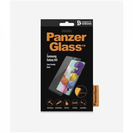 PanzerGlass | Case Friendly | Samsung | For Samsung Galaxy A51 | Black | Clear Screen Protector