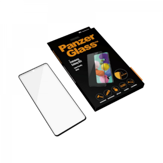 PanzerGlass | Case Friendly | Samsung | For Samsung Galaxy A51 | Black | Clear Screen Protector