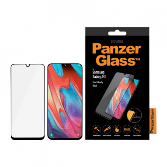 PanzerGlass | Screen Protector | Samsung Galaxy | Samsung Galaxy A41 | Glass | Black/Crystal Clear | Clear Screen Protector