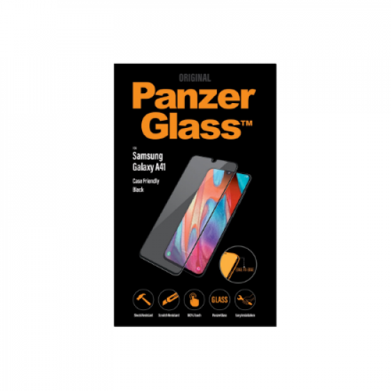 PanzerGlass | Screen Protector | Samsung Galaxy | Samsung Galaxy A41 | Glass | Black/Crystal Clear | Clear Screen Protector