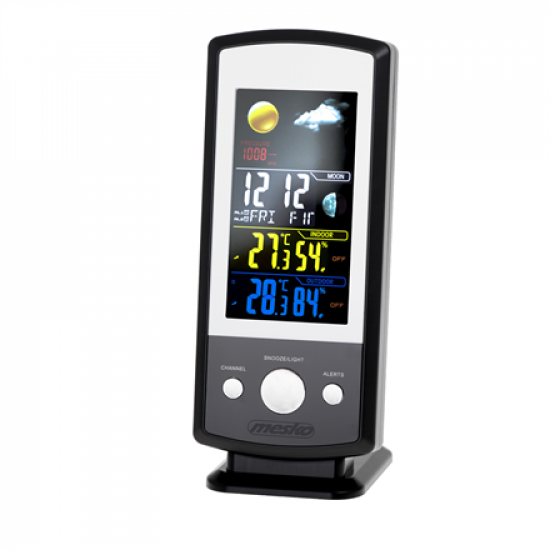 Mesko | MS 1177 | Black | Colorful Digital Display | Weather station