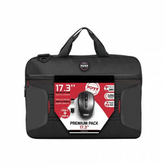 PORT DESIGNS | PREMIUM PACK 17.3 | Messenger - Briefcase | Black