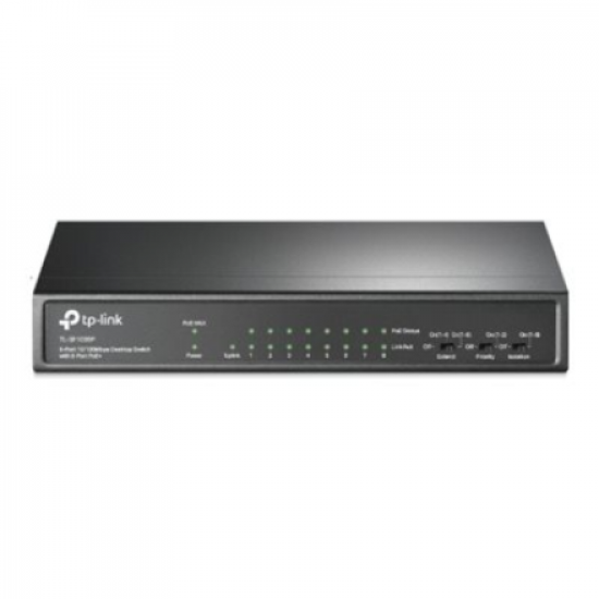 TP-LINK | Switch | TL-SF1009P | Unmanaged | Desktop | 10/100 Mbps (RJ-45) ports quantity 9 | PoE+ ports quantity 8 | Power supply type External