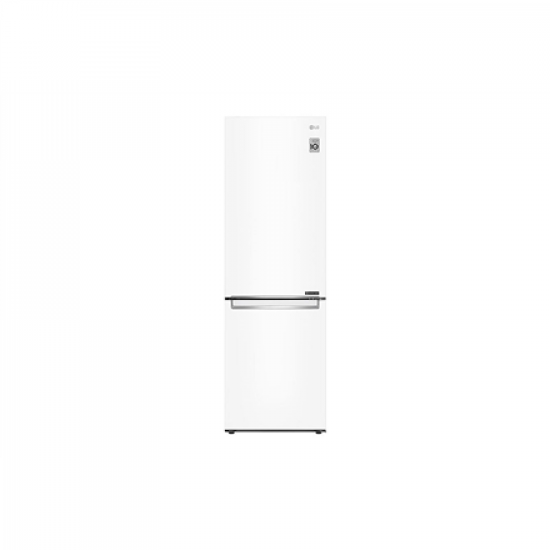 LG | Refrigerator | GBB61SWJMN | Energy efficiency class E | Free standing | Combi | Height 186 cm | No Frost system | Fridge net capacity 234 L | Freezer net capacity 107 L | Display | 36 dB | White