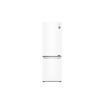 LG | Refrigerator | GBB61SWJMN | Energy efficiency class E | Free standing | Combi | Height 186 cm | No Frost system | Fridge net capacity 234 L | Freezer net capacity 107 L | Display | 36 dB | White