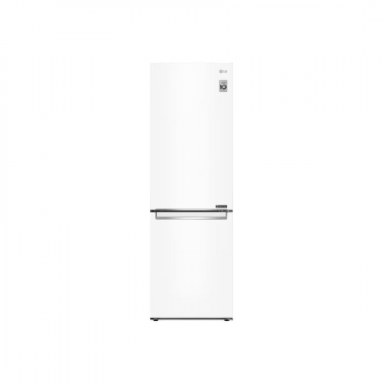 LG | Refrigerator | GBB61SWJMN | Energy efficiency class E | Free standing | Combi | Height 186 cm | No Frost system | Fridge net capacity 234 L | Freezer net capacity 107 L | Display | 36 dB | White