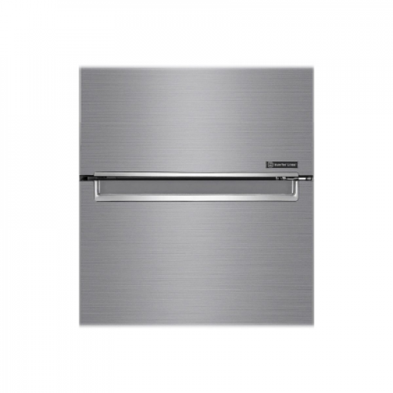 LG | Refrigerator | GBB72PZDMN | Energy efficiency class E | Free standing | Combi | Height 203 cm | No Frost system | Fridge net capacity 277 L | Freezer net capacity 107 L | Display | 36 dB | Silver