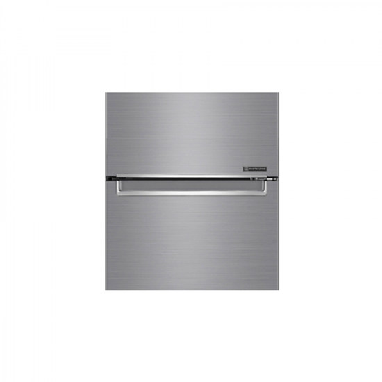 LG | Refrigerator | GBB72PZDMN | Energy efficiency class E | Free standing | Combi | Height 203 cm | No Frost system | Fridge net capacity 277 L | Freezer net capacity 107 L | Display | 36 dB | Silver