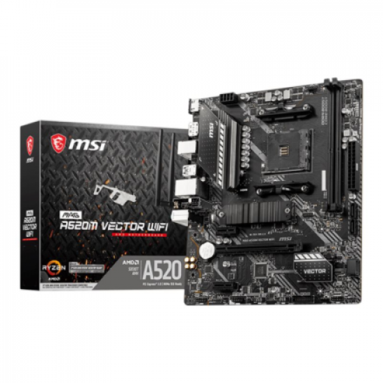 MSI | MAG A520M VECTOR WIFI | Processor family AMD | Processor socket AM4 | DDR4 | Memory slots 2 | Chipset AMD A | Micro ATX