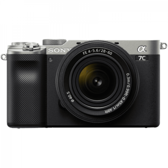 ILCE-7CL Sony Alpha A7C Full-frame Mirrorless Interchangeable Lens Camera with Sony FE 28-60mm F4-5.6 Zoom Lens, Silver | Sony | Full-frame Mirrorless Interchangeable Lens Camera with Sony FE 28-60mm F4-5.6 Zoom Lens | Alpha A7C | Mirrorless Camera body |