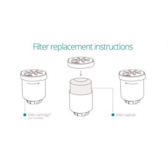 Anti-calc & Antibacterial Filter Capsules (2x) | For Beam mini | White