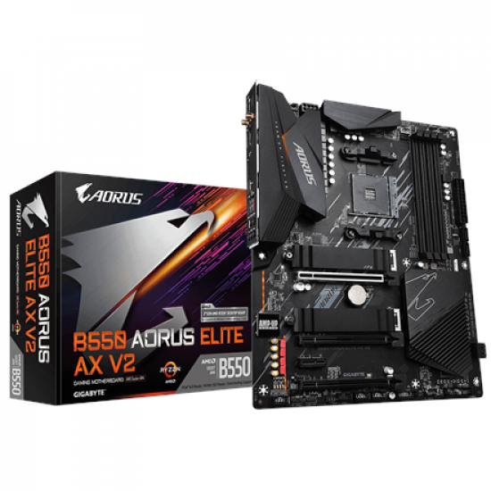 Gigabyte | B550 AORUS ELITE AX V2 1.0 | Processor family AMD | Processor socket AM4 | DDR4 DIMM | Memory slots 4 | Number of SATA connectors 4 x SATA 6Gb/s connectors | Chipset AMD B | ATX