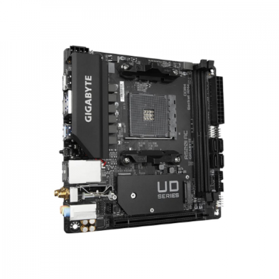 Gigabyte | A520I AC | Processor family AMD | Processor socket AM4 | DDR4 DIMM | Memory slots 2 | Number of SATA connectors 4 | Chipset AMD A | Mini ITX