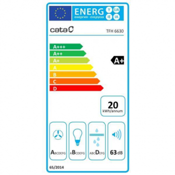 CATA | Hood | TFH 6630 WH | Telescopic | Energy efficiency class A+ | Width 60 cm | 605 m³/h | Touch control | LED | White
