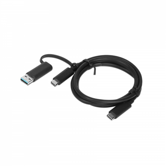 Lenovo | 1m, Hybrid USB-C with USB-A Cable