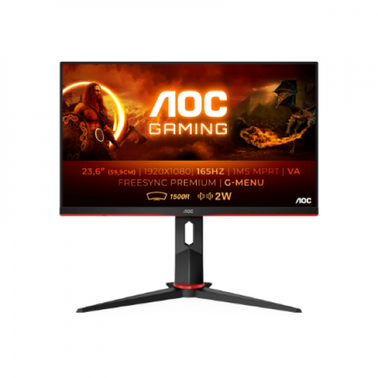 AOC | Curved Gaming Monitor | C24G2AE/BK | 23.6 