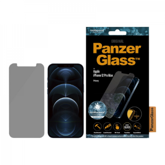 PanzerGlass | Apple | For iPhone 12 Pro Max | Tempered Glass | Transparent | Privacy glass